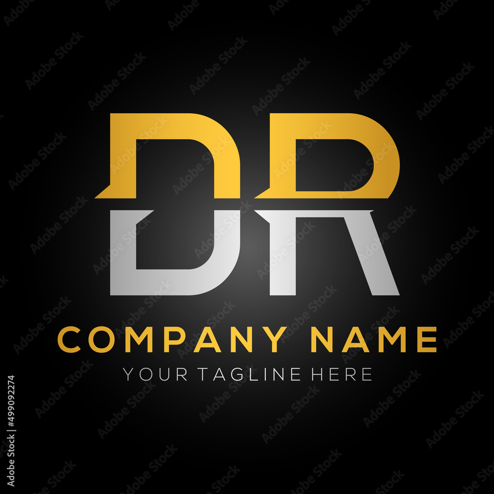 Initial DR letter Logo Design vector Template. Abstract Letter DR logo Design. Initial DR letter Logo Design vector Template. Abstract Letter DR logo Design.