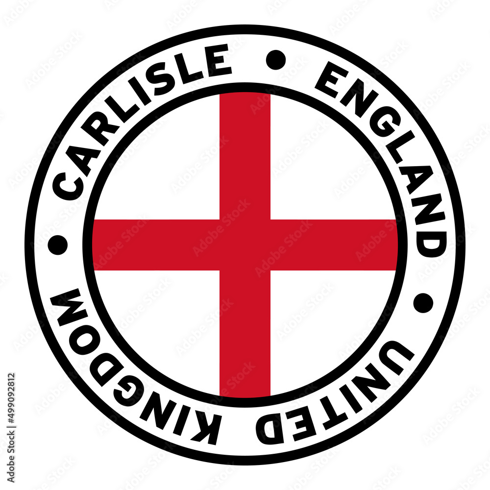 Round Carlisle England United Kingdom Flag Clipart Round Carlisle England United Kingdom Flag Clipart