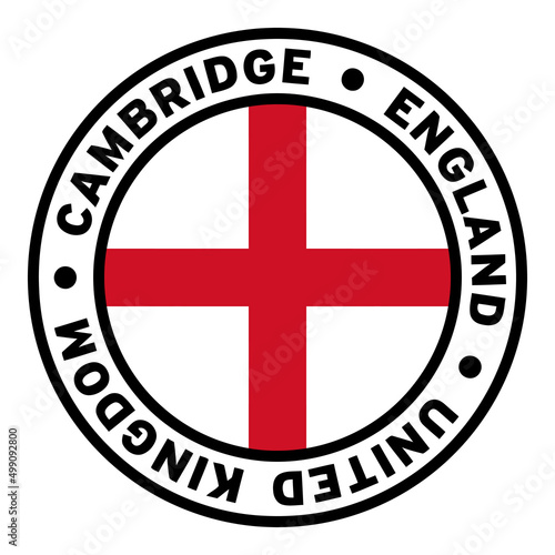 Round Cambridge England United Kingdom Flag Clipart