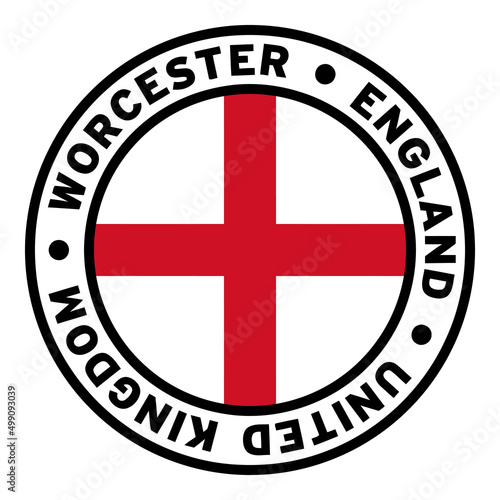 Round Worcester England United Kingdom Flag Clipart