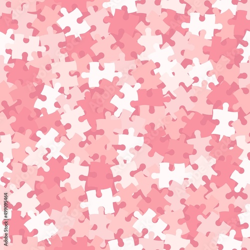 Seamless colorful pattern with puzzles, jigsaw, childrens pattern background