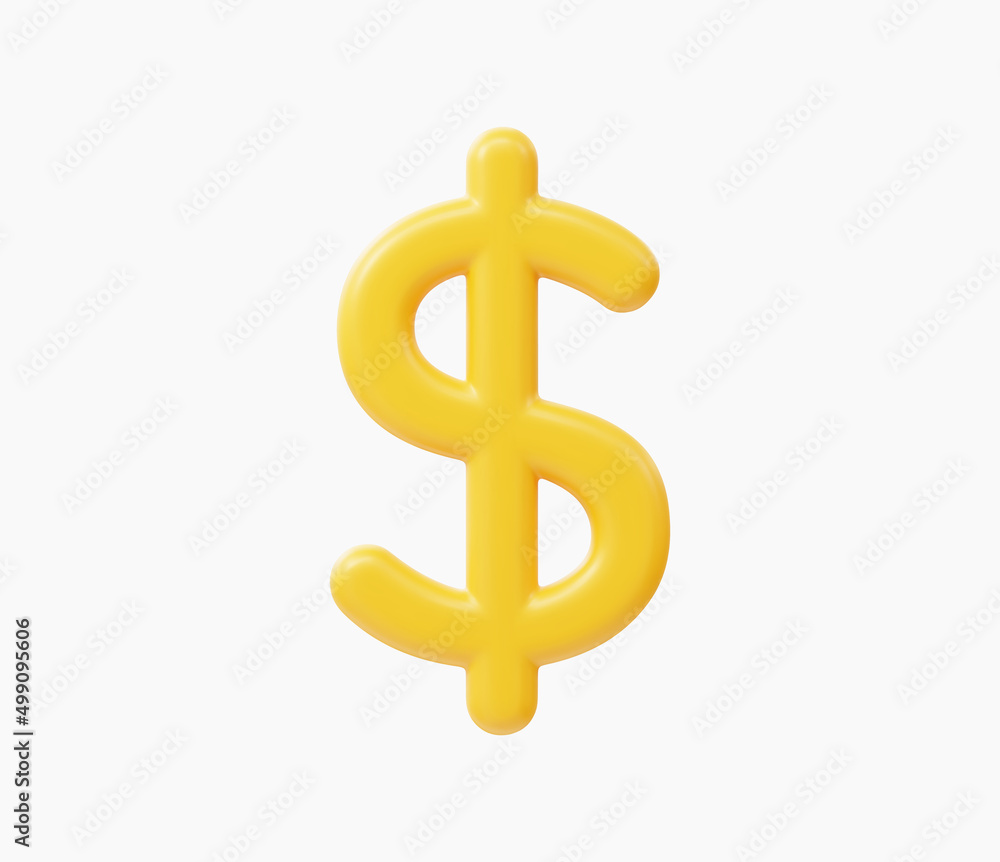 3d Realistic Dollar Sign vector illustration. 3d Realistic Dollar Sign vector illustration.