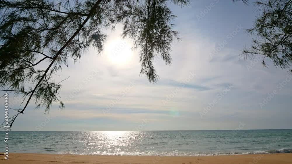 Tropical beautiful landscape of sea ocean around sand with white cloud blue sky for nature background
Tropical beautiful landscape of sea ocean around sand with white cloud blue sky for nature background
