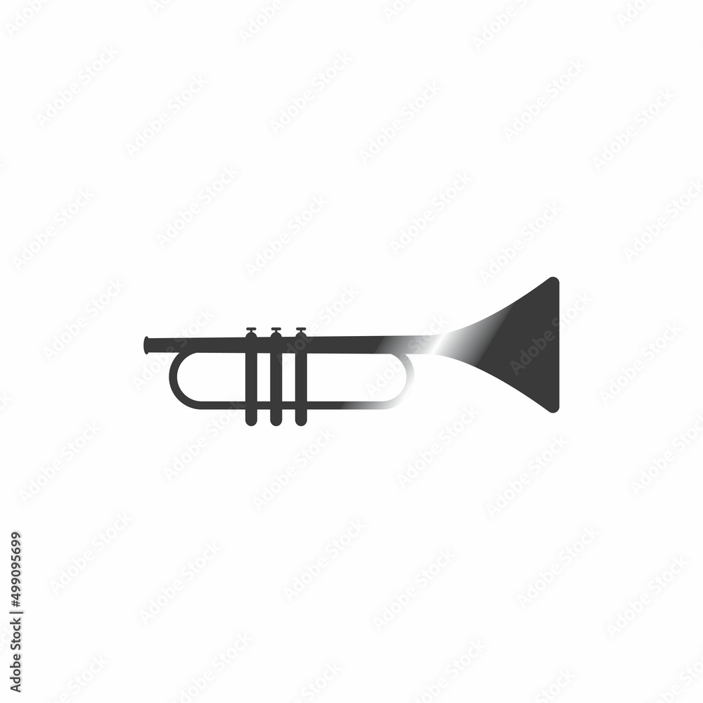 Naklejka premium Trumpet music instrument vector icon