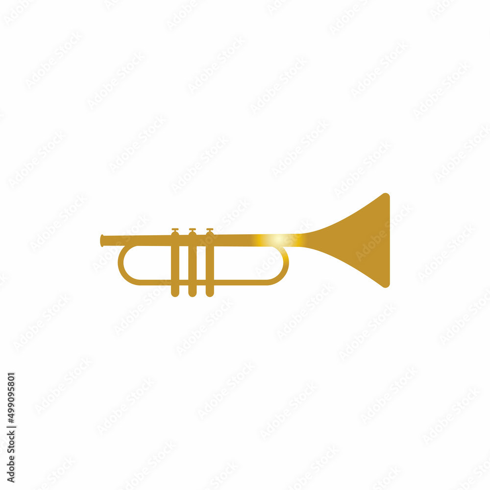 Fototapeta premium Trumpet music instrument vector icon
