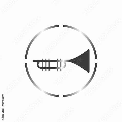 Trumpet music instrument vector icon