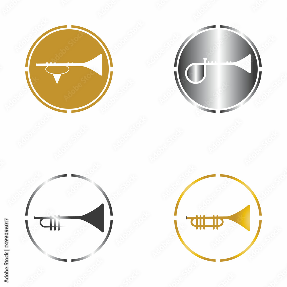 Trumpet music instrument vector icon Trumpet music instrument vector icon
