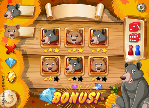 Game template with animal in background