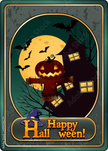 Happy Halloween game card template