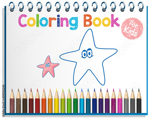 Coloring book worksheet for kids