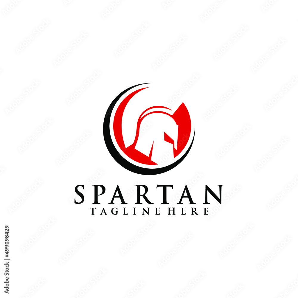 Spartan Helmed Logo Design Concept Vector Spartan Helmed Logo Design Concept Vector