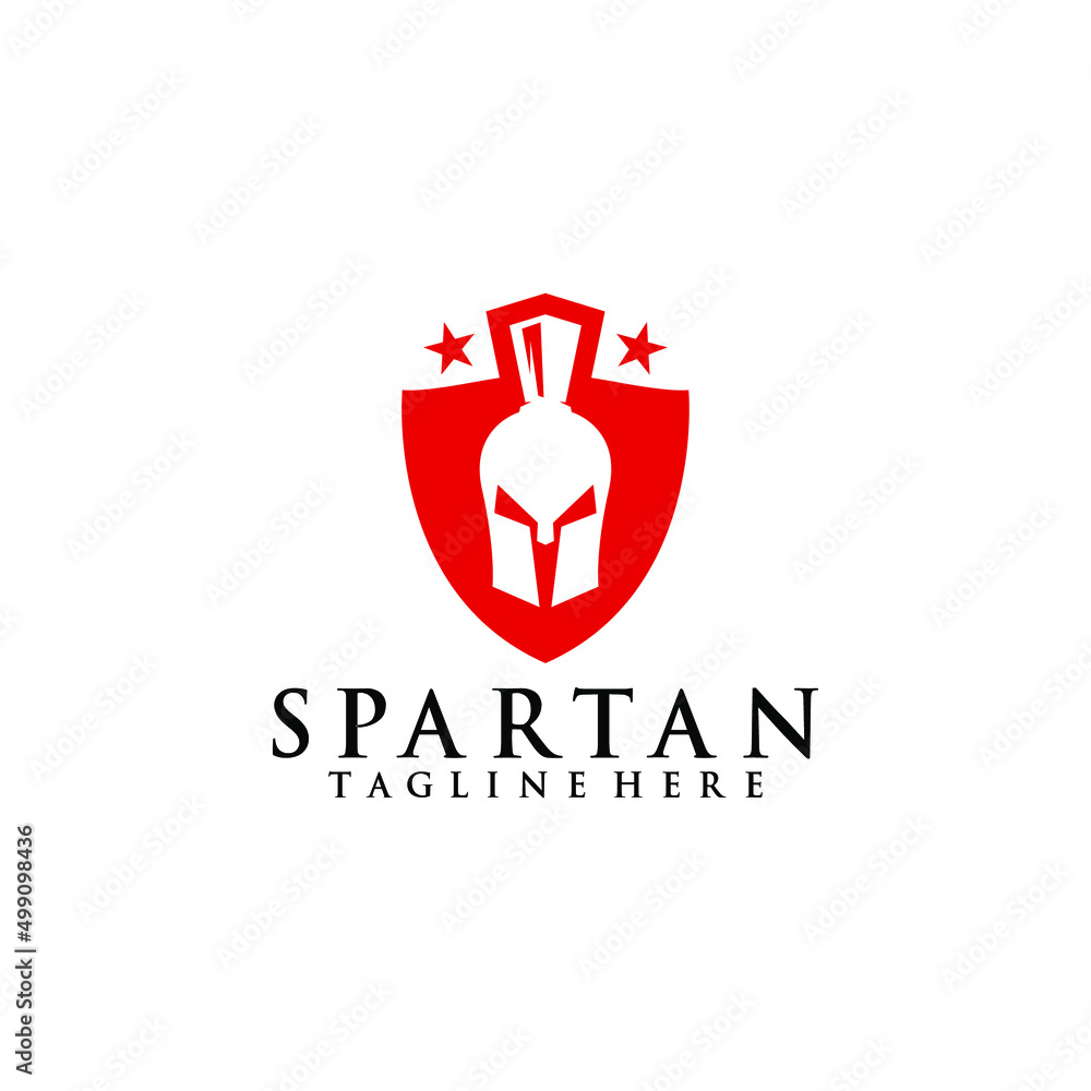 Spartan Helmed Logo Design Concept Vector Spartan Helmed Logo Design Concept Vector