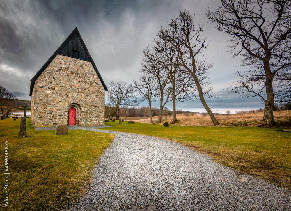 Fototapeta premium Old church bergStonekirke