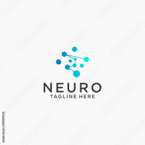 Neuro logo icon design vector template