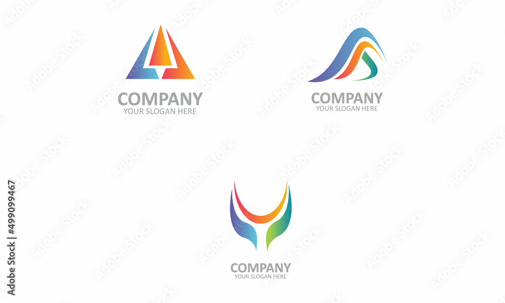 AAU Business set letter logo design