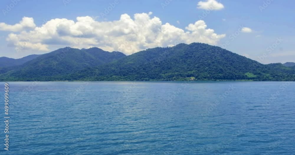 Koh Chang island from an approaching ferry in Thailand Koh Chang island from an approaching ferry in Thailand
