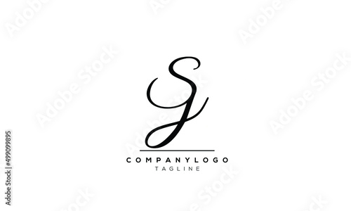 Alphabet letters Initials logo SY photo