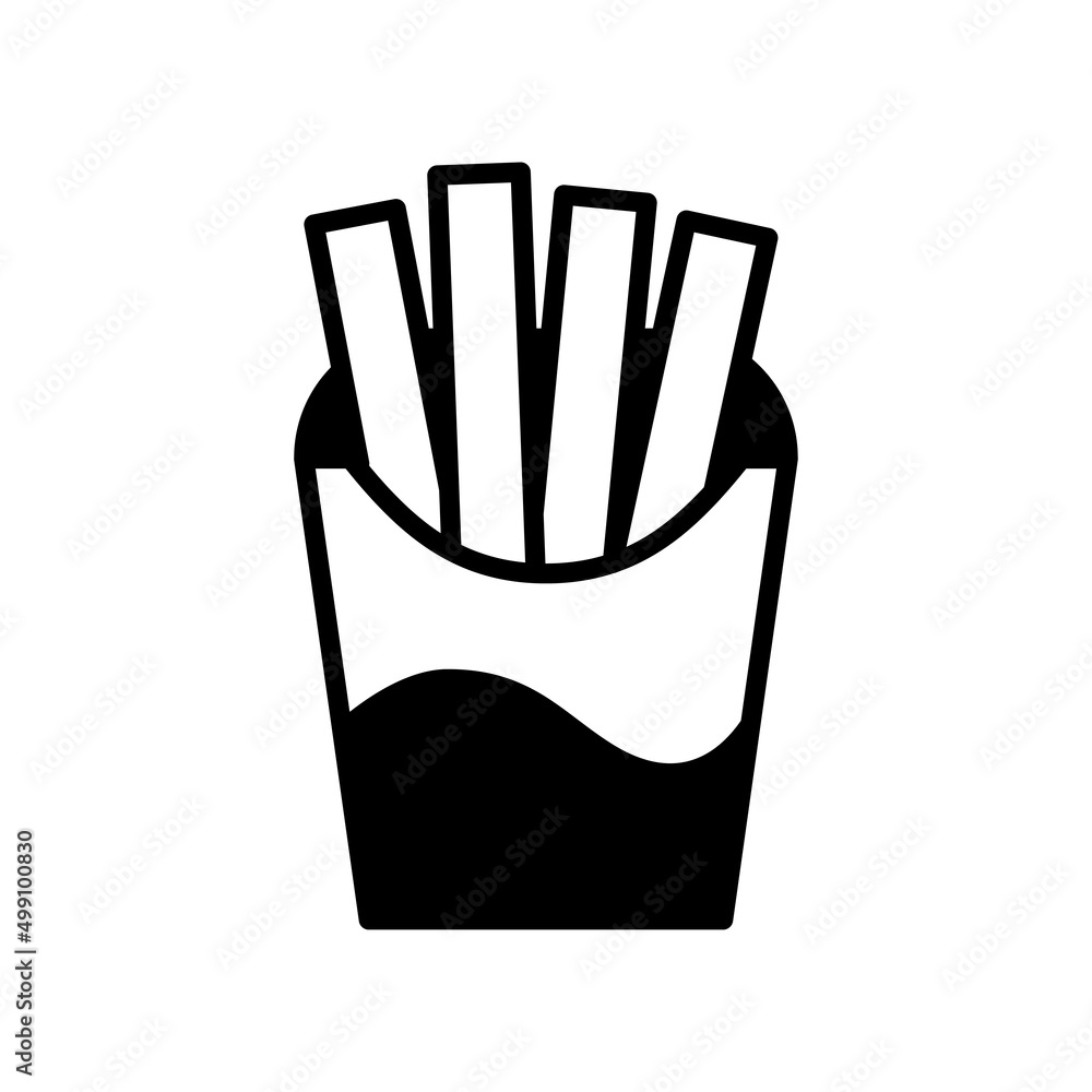 French Friesh Icon Vector Design Template.