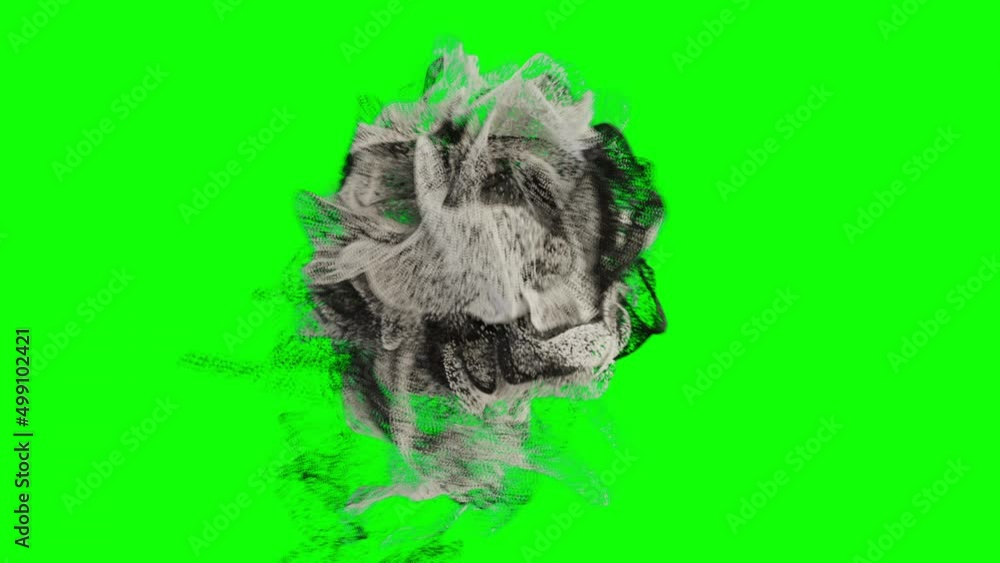 Football 2022. a soccer ball appears, collects from dust on a green background. Football 2022. a soccer ball appears, collects from dust on a green background.