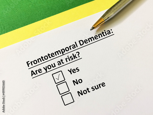 Questionnaire about dementia photo