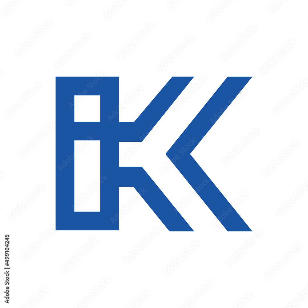 Fototapeta premium IK letter initial logo.