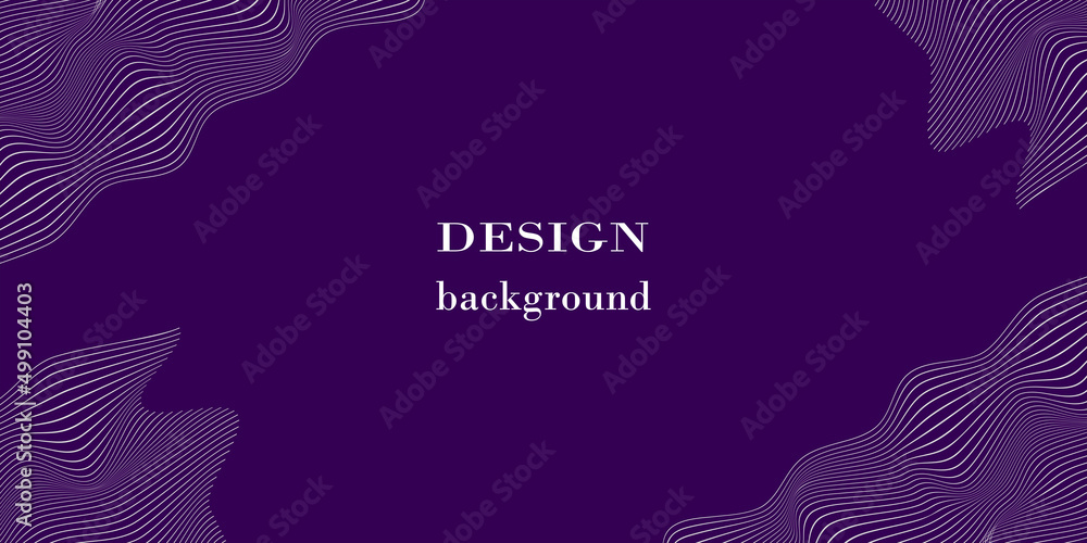 Purple background design with white wavy lines. Design vector ...