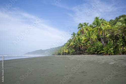 View at Nationalpark Corcovado Palmiere Beach in Costa Rica  photo