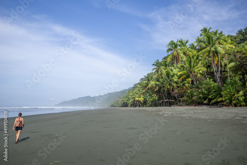 View at Nationalpark Corcovado Palmiere Beach in Costa Rica  photo