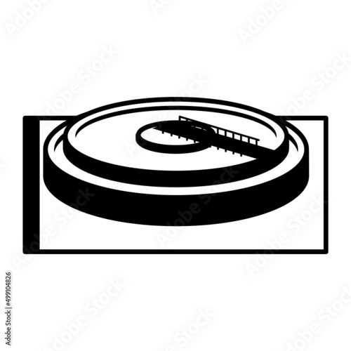 Sludge Dewatering vector icon design, Water Treatment and Purification Plant symbol, Environment Friendly Industry Sign, Desalination  Biotechnology stock illustration, Silo Decanters Concept