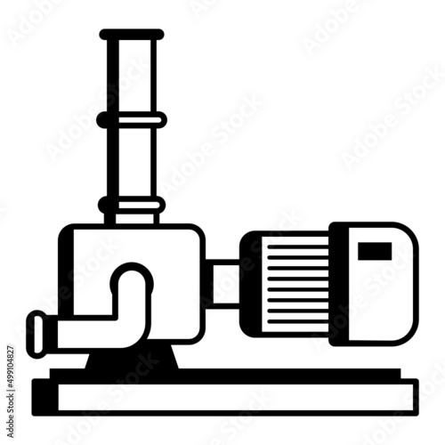 centrifugal industry pump vector  icon design, Water Treatment and Purification Plant symbol, Environment Friendly Industry Sign, Desalination Biotechnology stock illustration, Sewage Pumps Concept,  photo