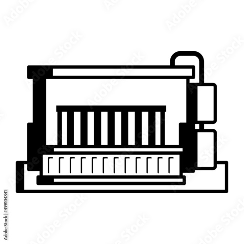 Membrane Bioreactor station vector icon design, Water Treatment and Purification Plant symbol, Environment Friendly Industry Sign,Desalination Biotechnology stock illustration, Reverse osmosis Concept