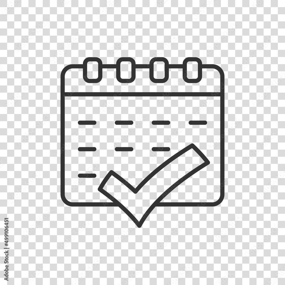 Calendar icon in flat style. Agenda vector illustration on white isolated background. Schedule planner business concept. Calendar icon in flat style. Agenda vector illustration on white isolated background. Schedule planner business concept.