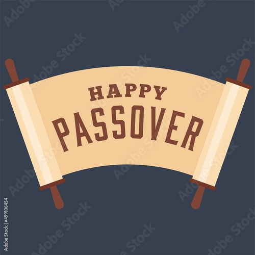 Happy passover text on torah book of the Hebrew Bible