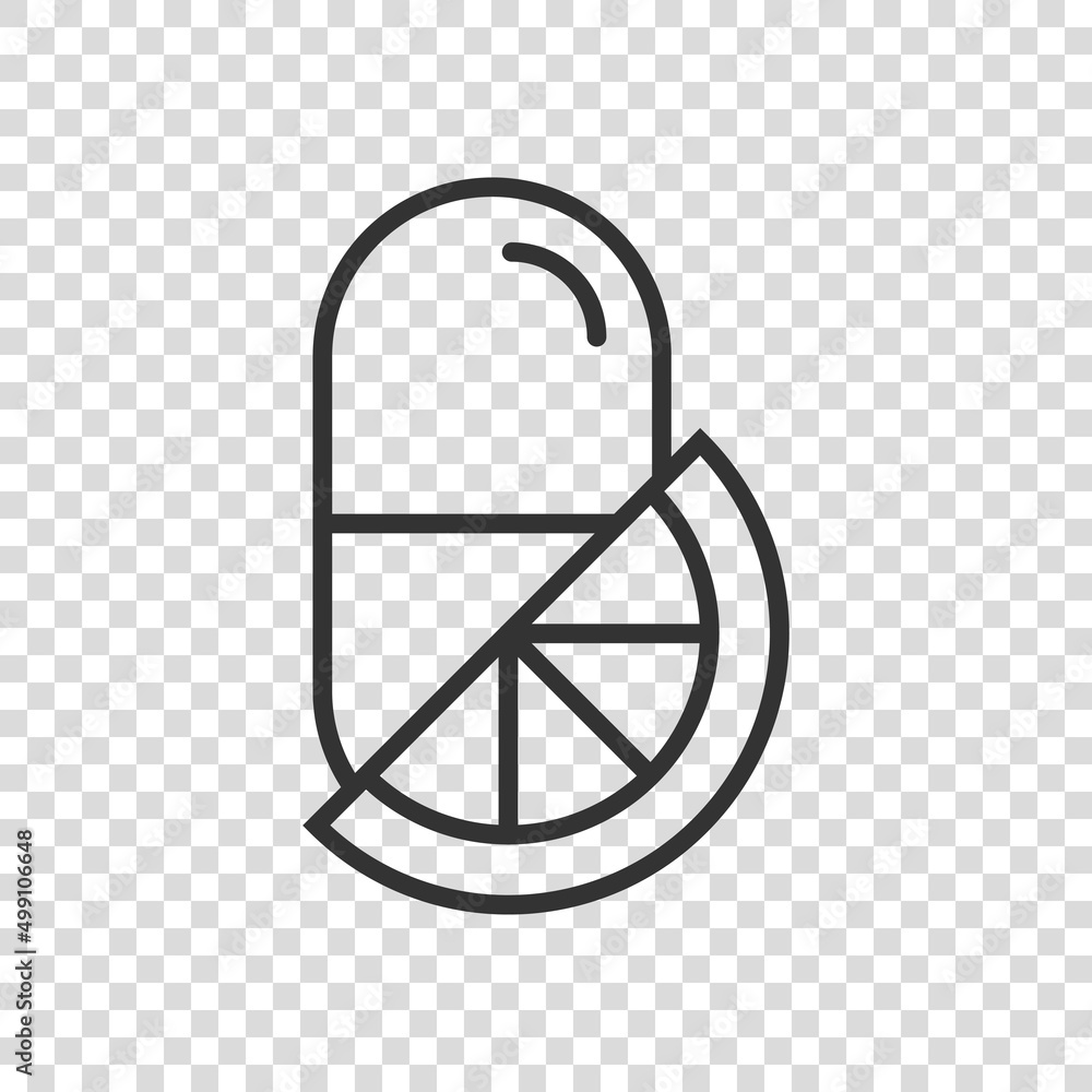 Vitamin pill note icon in flat style. Capsule vector illustration on white isolated background. Antibiotic sign business concept. Vitamin pill note icon in flat style. Capsule vector illustration on white isolated background. Antibiotic sign business concept.