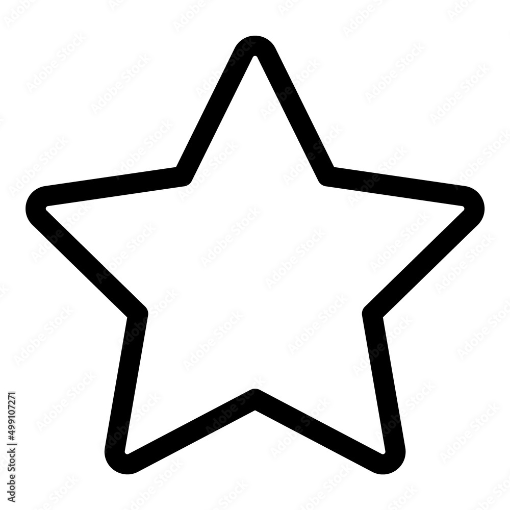 Star Flat Icon Isolated On White Background Star Flat Icon Isolated On White Background