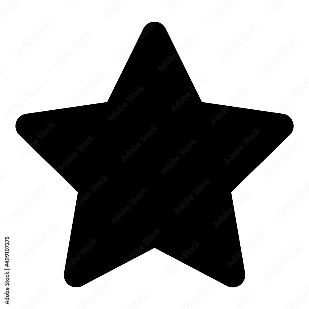 Star Flat Icon Isolated On White Background Star Flat Icon Isolated On White Background