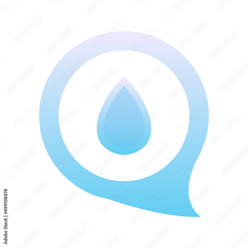 chat water gradient logo design template icon chat water gradient logo design template icon