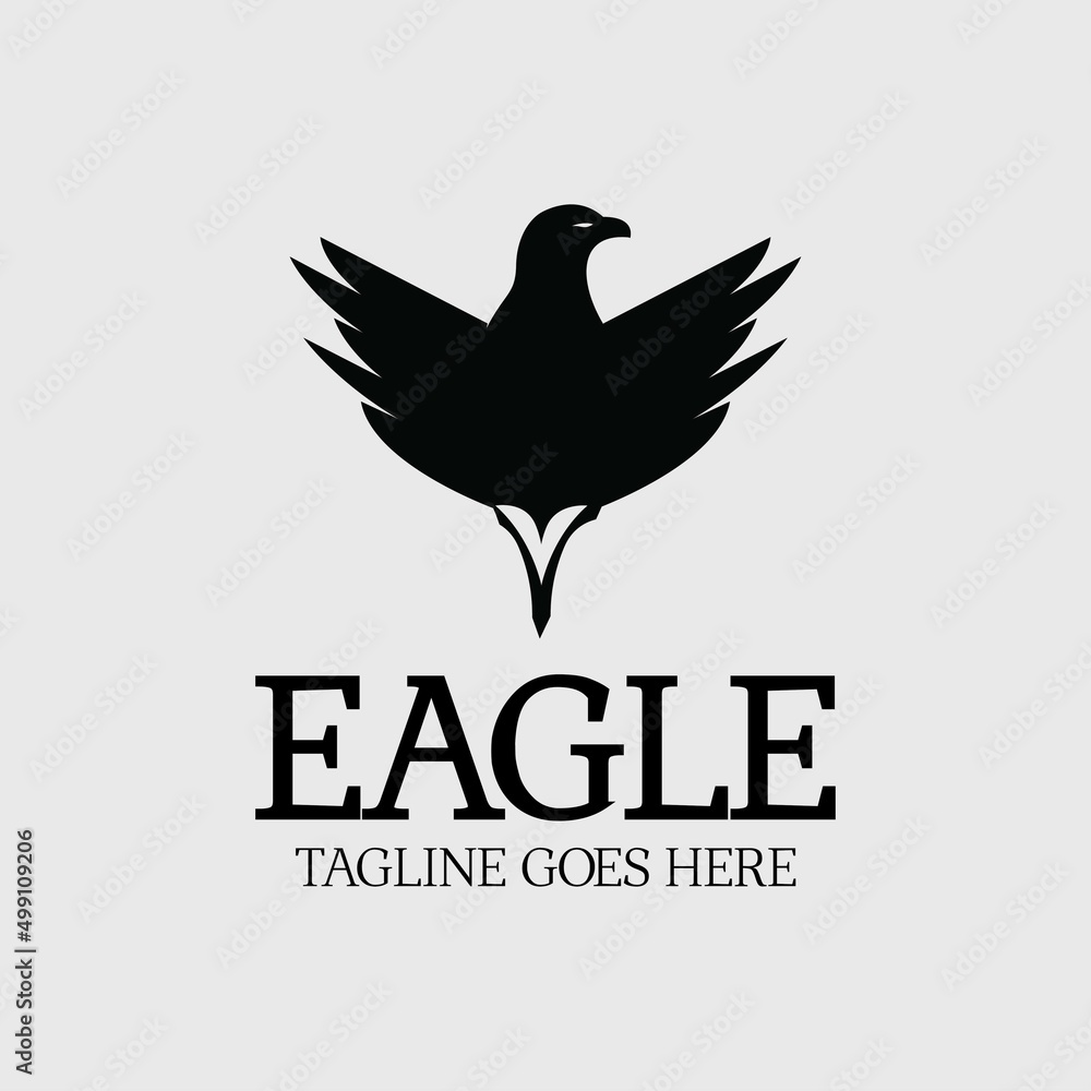 Obraz premium Eagle logo design template. Vector illustration