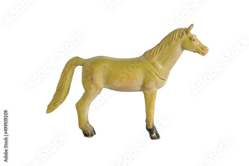 horse toy figurine isolated on white background