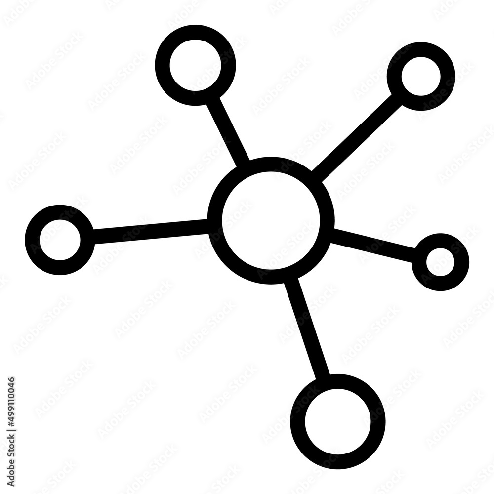 Network Flat Icon Isolated On White Background