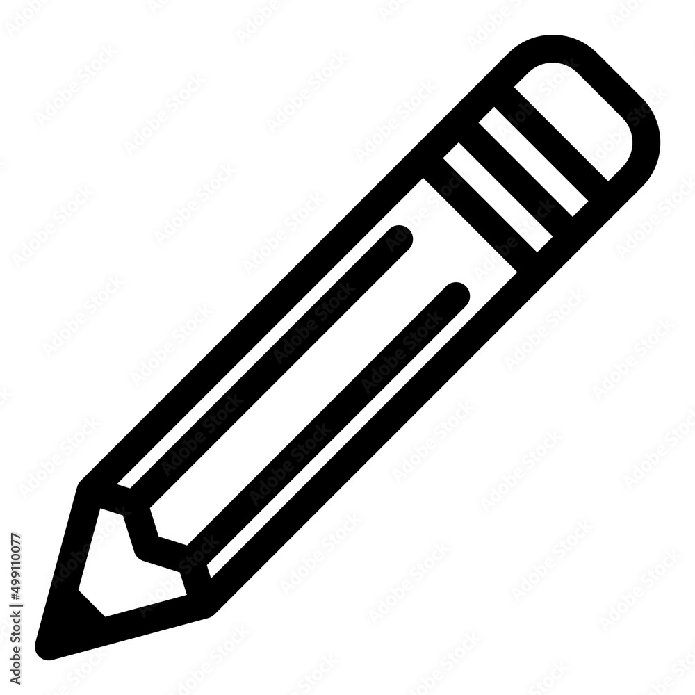 Pencil Flat Icon Isolated On White Background Pencil Flat Icon Isolated On White Background