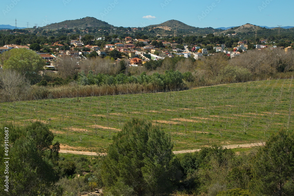 View of La Presa from La Lloma De Betxi in Parc Natural de Turia at La Vallesa near Valencia,Spain,Europe
