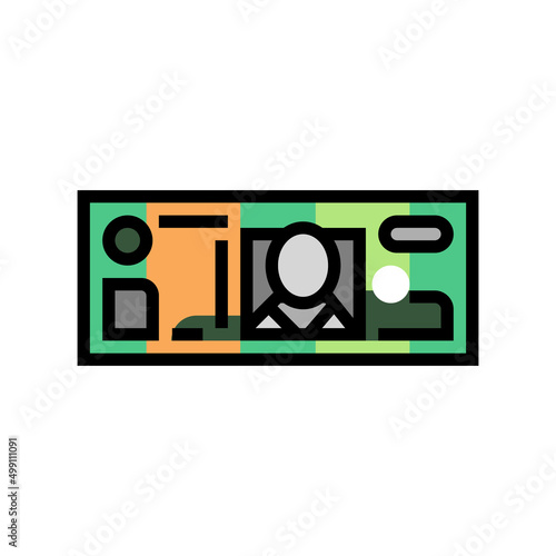 australian dollar color icon vector. australian dollar sign. isolated symbol illustration photo