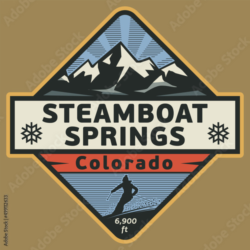 Emblem with the name of Steamboat Springs, Colorado