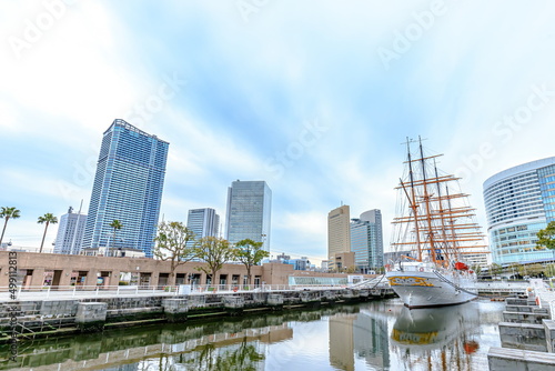 停泊する日本丸　神奈川県横浜市　Nihon Maru anchored. Kanagawa-ken Yokohama city.