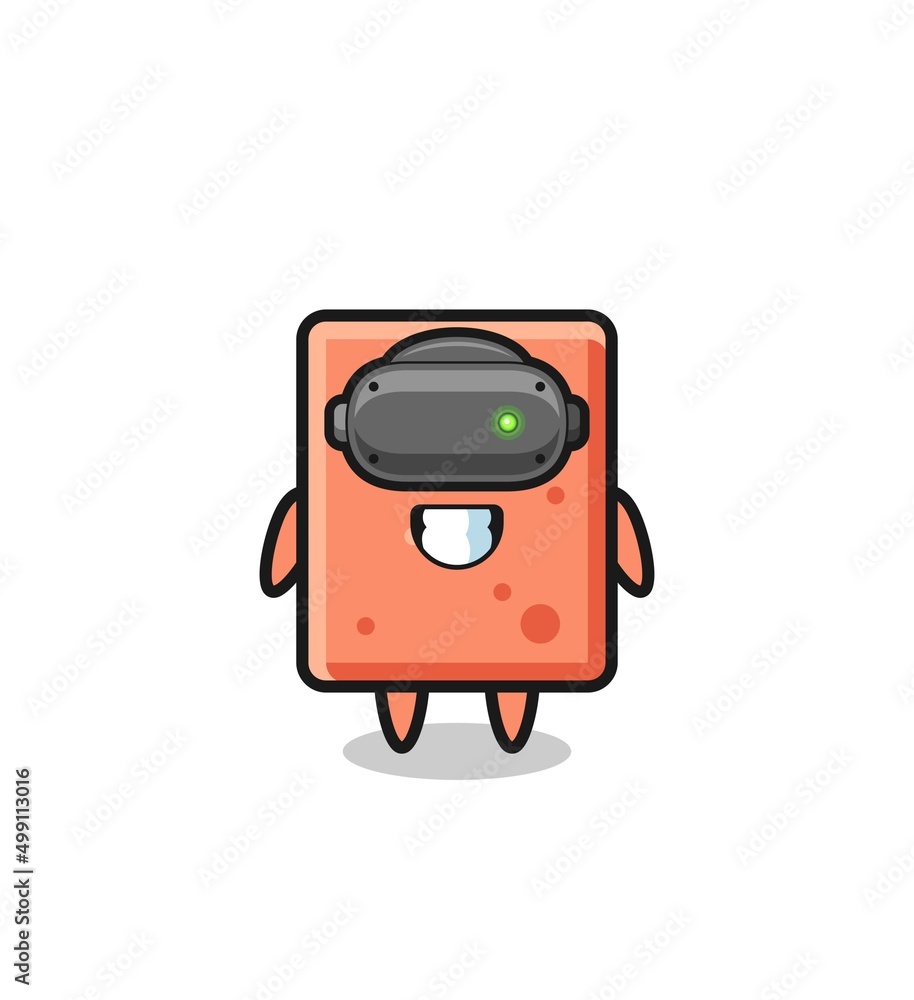 cute brick using VR headset cute brick using VR headset