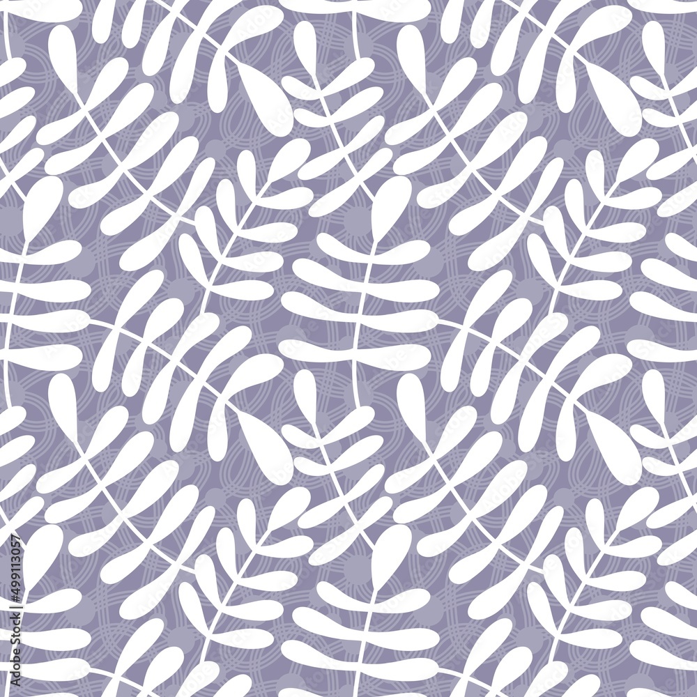 Floral seamless leaves branches pattern for fabrics and packaging and gifts and linens and kids and wrapping paper