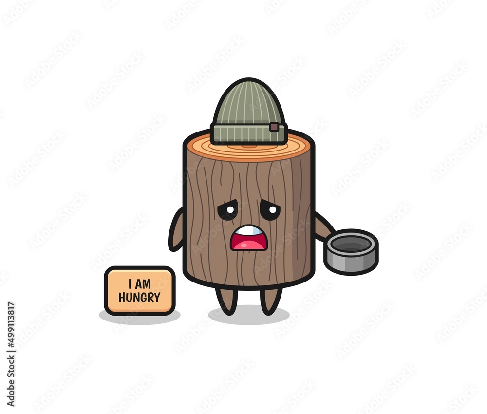 cute tree stump beggar cartoon character cute tree stump beggar cartoon character
