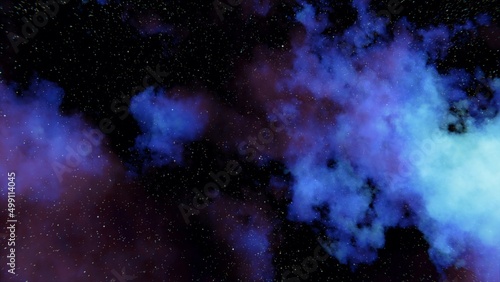 Fototapeta Naklejka Na Ścianę i Meble -  Blue Nebula space background