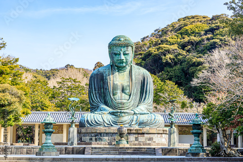 初春の鎌倉大仏 神奈川県鎌倉市 Kamakura Daibutsu in early spring. Kanagawa-ken Kamakura city.